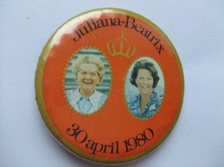 Koningshuis Juliana en Beatrix 30 april 1980